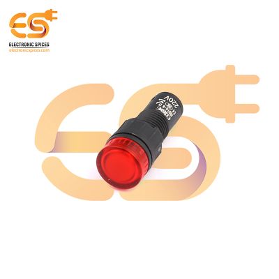 220V Red Indicator Light | 8mm Panel Mount | Plastic Signal Lamp