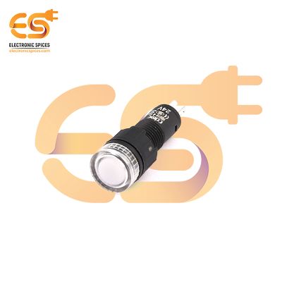 24V White Indicator Light | 8mm Panel Mount | Plastic Signal Lamp