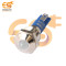24V 10mm White Indicator Light | Domed Head | Nickel-Plated Brass | Pin Terminal | IP67