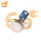 24V 10mm White Indicator Light | Flat Head | Nickel-Plated Brass | Pin Terminal | IP67