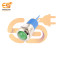 220V 12mm Green LED Light | Domed Head | Nickel-Plated Brass | Pin Terminal | IP67