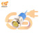 220V 12mm Yellow LED Light | Domed Head | Nickel-Plated Brass | Pin Terminal | IP67