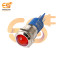 24V 12mm Red LED Light | Domed Head | Nickel-Plated Brass | Pin Terminal | IP67