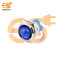 220V 16mm Blue LED Light | Domed Head | Nickel-Plated Brass | Pin Terminal | IP67