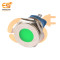 220V 16mm Green LED Indicator | Flat Head | Nickel-Plated Brass | Pin Terminal | IP67