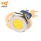 220V 16mm Yellow LED Indicator | Flat Head | Nickel-Plated Brass | Pin Terminal | IP67
