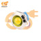220V 19mm Yellow LED Light | Domed Head | Nickel-Plated Brass | Pin Terminal | IP67