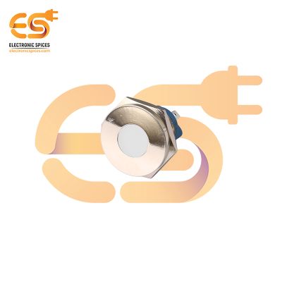 24V 19mm White LED Light | Flat Head | Nickel-Plated Brass | Pin Terminal | IP67