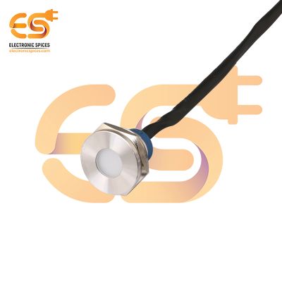 24V 19mm RGB+ Tri-color LED Light | Flat Head | Nickel-Plated Brass | IP67 with Wire