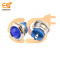 220V 22mm Blue LED Light | Domed Head | Nickel-Plated Brass | Pin Terminal | IP67