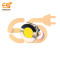 24V 25mm Yellow LED Light Indicator | Flat Head | Nickel-Plated Brass | Pin Terminal | IP67