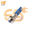 24V 6mm Blue LED Light Indicator | Domed  Head | Nickel-Plated Brass | Pin Terminal | IP67