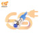 220V 8mm Blue LED Light Indicator | Domed Head | Nickel-Plated Brass | Pin Terminal | IP67