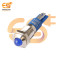 24V 8mm Blue LED Light Indicator | Domed Head | Nickel-Plated Brass | Pin Terminal | IP67