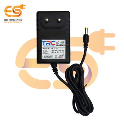 12V 1A AC-DC SMPS Power Supply Adapter | 5.5mm Plug Connector | Compatible with LED Strip Lights and More