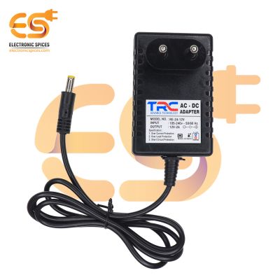12V 2A SMPS Power Supply AC-DC Adapter | 5.5mm Plug Connector | Compatible with LED Strip Lights and More