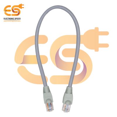 RJ45 Cat6 Ethernet Patch LAN Network Cable (12 Inch, Grey)