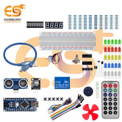 Nano Starter Kit | Compatible with Arduino IDE | Beginner DIY Electronics Kit (236 Item)