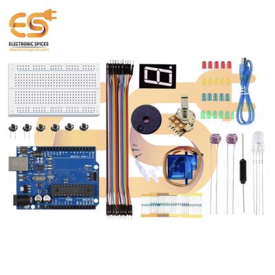 Beginner's Kit for Uno R3 | DIY Electronics & STEM Starter Kit | Compatible with Arduino IDE (57 Item)