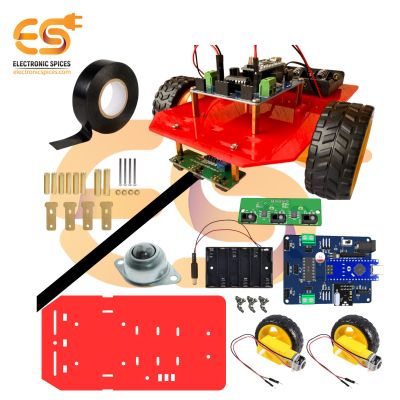 DIY Line Follower Robot Kit | Arduino IDE Compatible | 3-Array IR Sensor | Robotics STEM  Learning Kit for Students