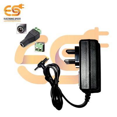 12V 2A Adapter with 5.5mm Female BNC Connector, Ideal for CCTV & LED DIY Projects