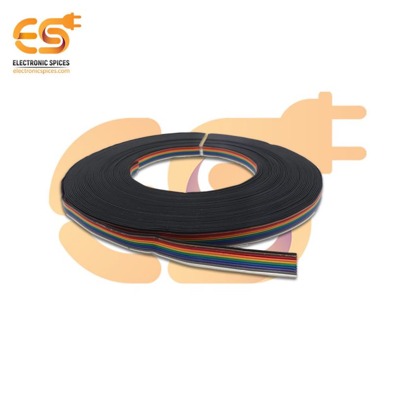 Rainbow Color Flat Cable 10 way (2mtr)