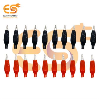 55mm Insulated crocodile alligator clips or test clamps pack of 100 pair