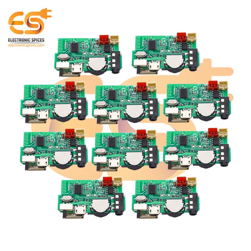 Wireless HI-FI boombox circuit modules with in-built bluetooth and 5 watt amplifier for direct speaker pack of 50pcs