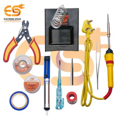 11 in 1 combo of 25 watt soldering iron starter kit for project work