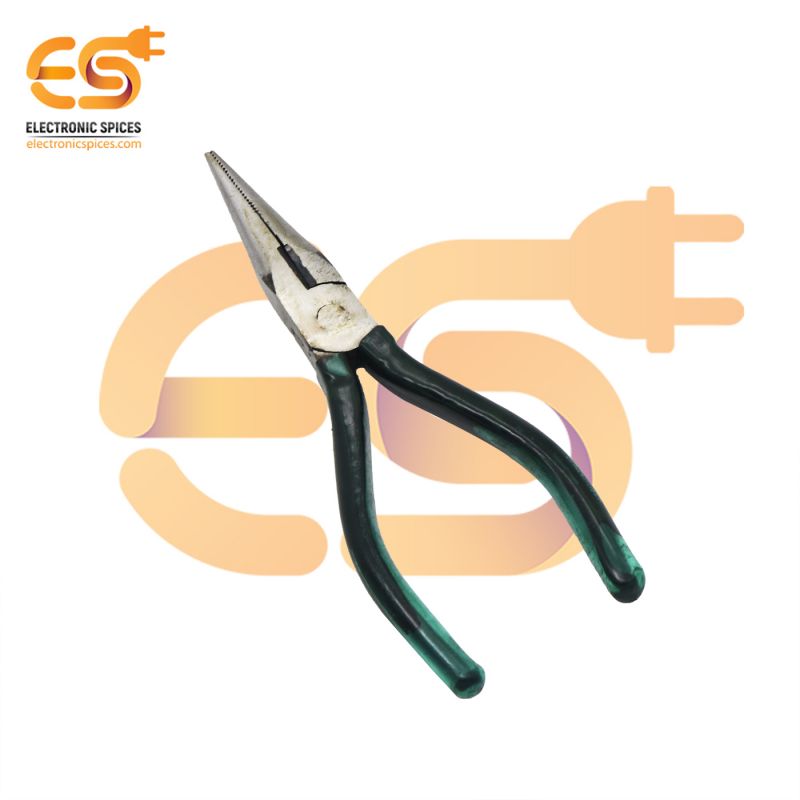 6 inch (150mm) Long nose plier with hard rubber insulated handles for cutting, holding etc.