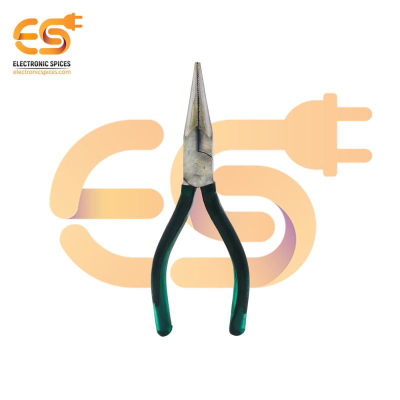 6 inch (150mm) Long nose plier with hard rubber insulated handles for cutting, holding etc.
