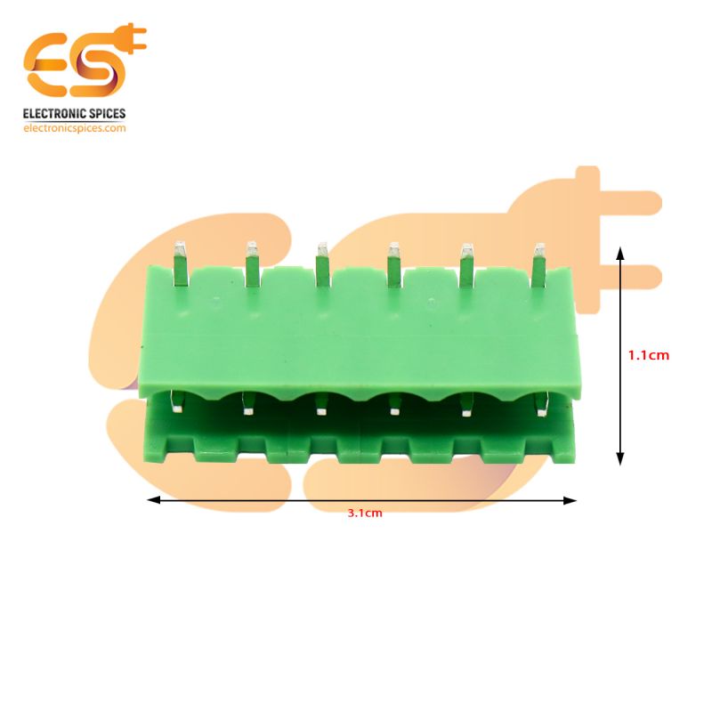 2EDGR-5.08-6P 6 pin 5.08mm pitch Pluggable Male terminal block connectors pack of 20pcs