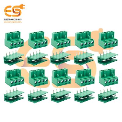 Male and Female pair of 4 pin 5.08mm pitch pluggable terminal block connectors pack of 10 pair (2EDGR-5.08-4P and 2EDGK-5.08-4P)
