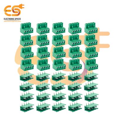 Male and Female pair of 4 pin 5.08mm pitch pluggable terminal block connectors pack of 20 pair (2EDGR-5.08-4P and 2EDGK-5.08-4P)