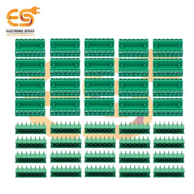 Male and Female pair of 7 pin 5.08mm pitch pluggable terminal block connectors pack of 20 pair (2EDGR-5.08-7P and 2EDGK-5.08-7P)