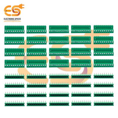 Male and Female pair of 10 pin 5.08mm pitch pluggable terminal block connectors pack of 20 pair (2EDGR-5.08-10P and 2EDGK-5.08-10P)