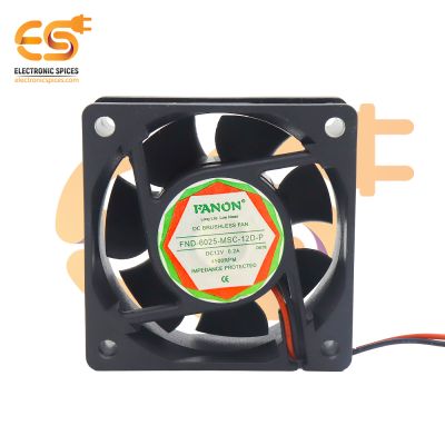 Mini 6025 2.40 inch (60x60x25mm) Brushless 12V DC exhaust cooling fan single piece