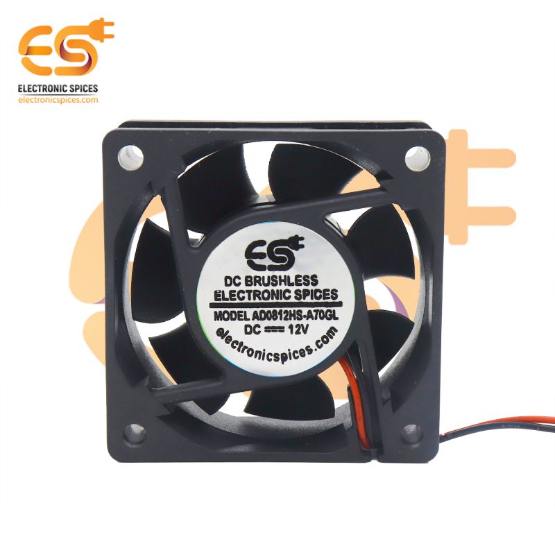 Mini 6025 2.40 inch (60x60x25mm) Brushless 12V DC exhaust cooling fans pack of 10pcs