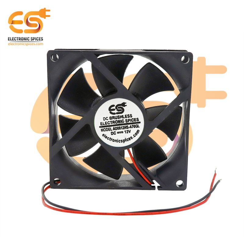 tiburón locutor sin cable Buy Small 8025 Brushless 12V DC exhaust cooling fan single piece