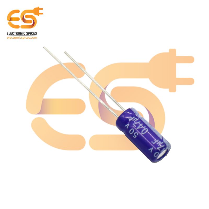 0.47 uf 50V Polarized electrolytic capacitor pack of 10pcs