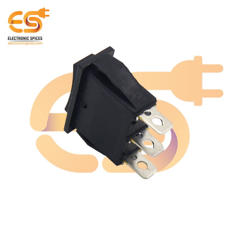Buy KCD3 15A 250V AC black color 3 pin SPCO heavy duty plastic rocker ...