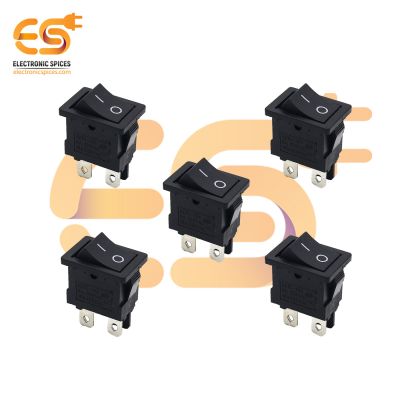 KCD1-104 6A 250V AC black color 4 pin DPDT small plastic rocker switch pack of 5pcs