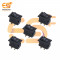 KCD11-101 3A 250V AC black color 2 pin SPST mini plastic rocker switch pack of 5pcs