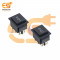 KCD4 10A 250V AC black color 6 pin DPCO Heavy duty plastic rocker switch pack of 2pcs