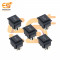 KCD4 10A 250V AC black color 6 pin DPCO Heavy duty plastic rocker switches pack of 5pcs
