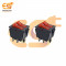 KCD8-212N 16A 250V Red color 6 pin Dual SPST plastic rocker switch with indicator pack of 2pcs