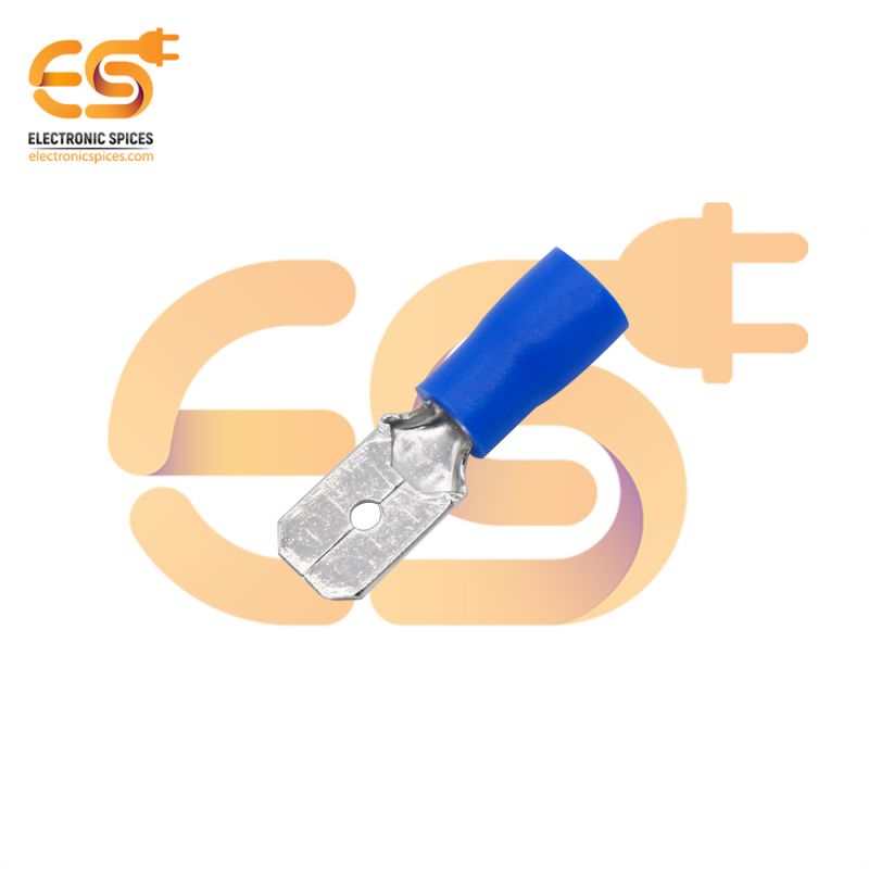MDD2-250 10A blue color 16-14 AWG wire gauge Hard plastic insulated Male blade crimp connector pack of 20pcs