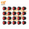 KCD1 T125 6A 250V AC red color 2 pins SPST small round plastic rocker switches pack of 100pcs