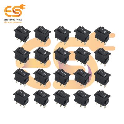 KCD11-101 3A 250V AC black color 3 pins SPDT mini plastic rocker switches pack of 100pcs