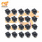KCD4 10A 250V AC black color 6 pins DPCO Heavy duty plastic rocker switches pack of 50pcs